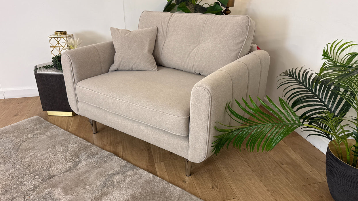 Sofology Islington Fabric Loveseat in Lifestyle Smooth Mink