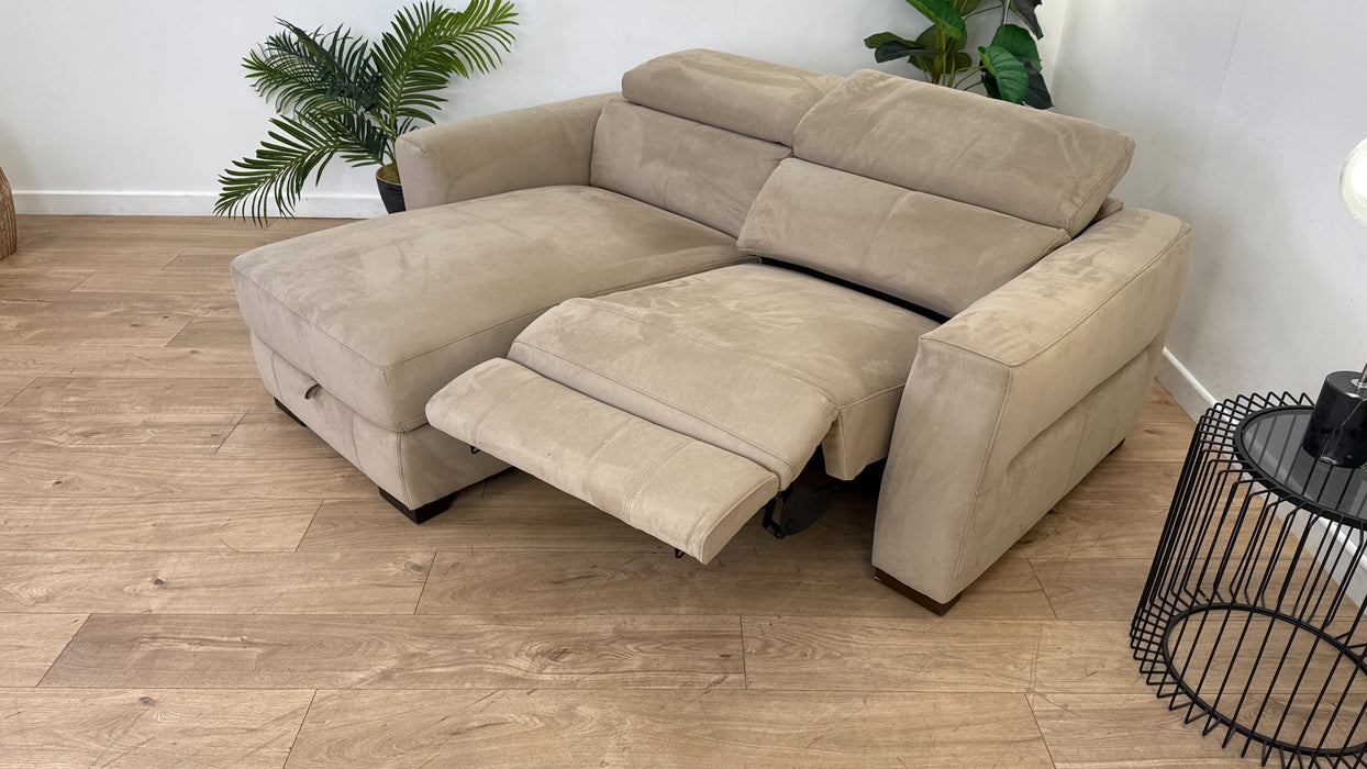 Sofology The Metropolitan 3 Seater Fabric Chaise in Lifestyle Textured Taupe