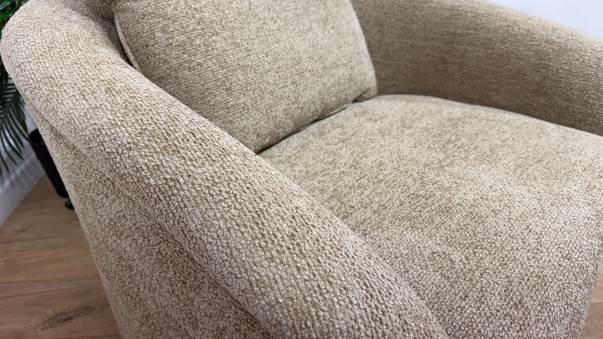 Sofology Westwood Fabric Accent Chair in Soft Boucle Caramel