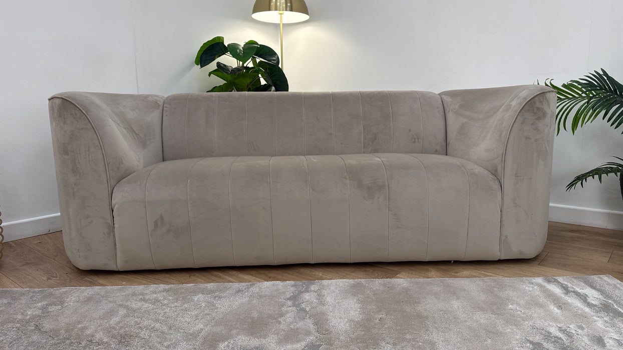 Sofology The Fitzrovia Fabric 3 Seater in Matt Velvet Stone Mix Without Trim