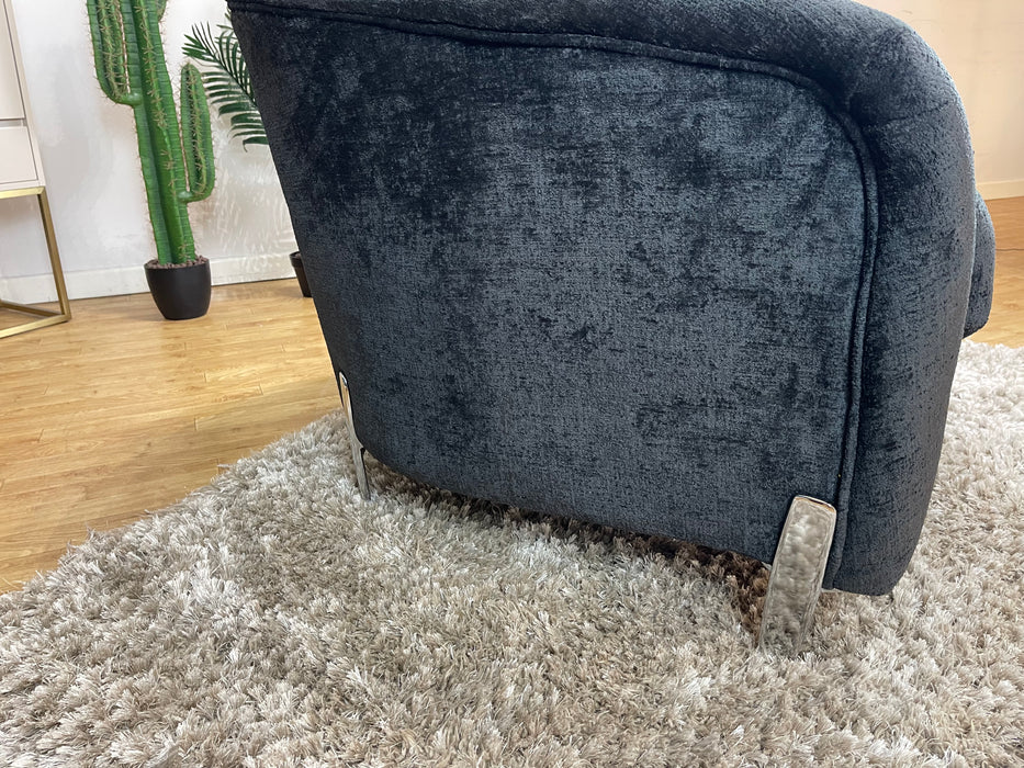 The Westwood Accent Chair Teddy Chenille Black Mix (WA2)