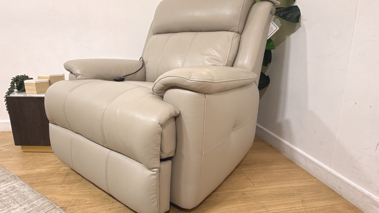 Sofology Gracie Leather Rise & Tilt Chair in Trusty Sheen Lead Grey