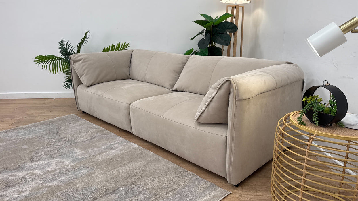 Sofology The Tessuto 3 Seater Split Fabric Sofa in Lifestyle Nubuck-Feel Fabric Stone