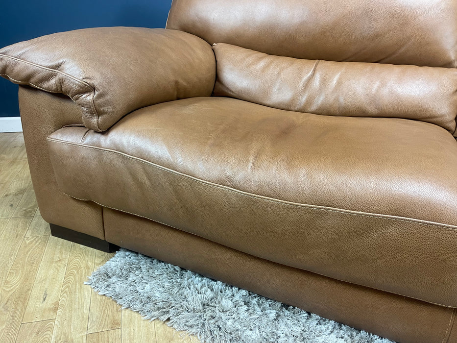 Santino Leather 3 Seater Apollo Tan  (WA2)