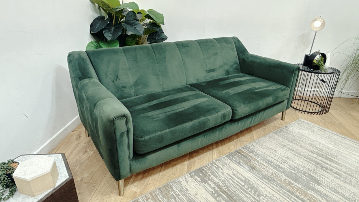 Sofology Ivanna Fabric 3 Seater in Festival Spotted Emerald Mix