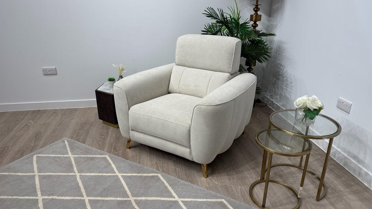 Sofology Arcadia Fabric Chair in Soft-Sherpa Linen