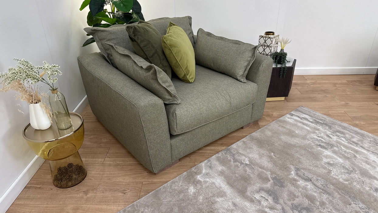 Sofology Gaia Fabric Loveseat in Buckingham Gold