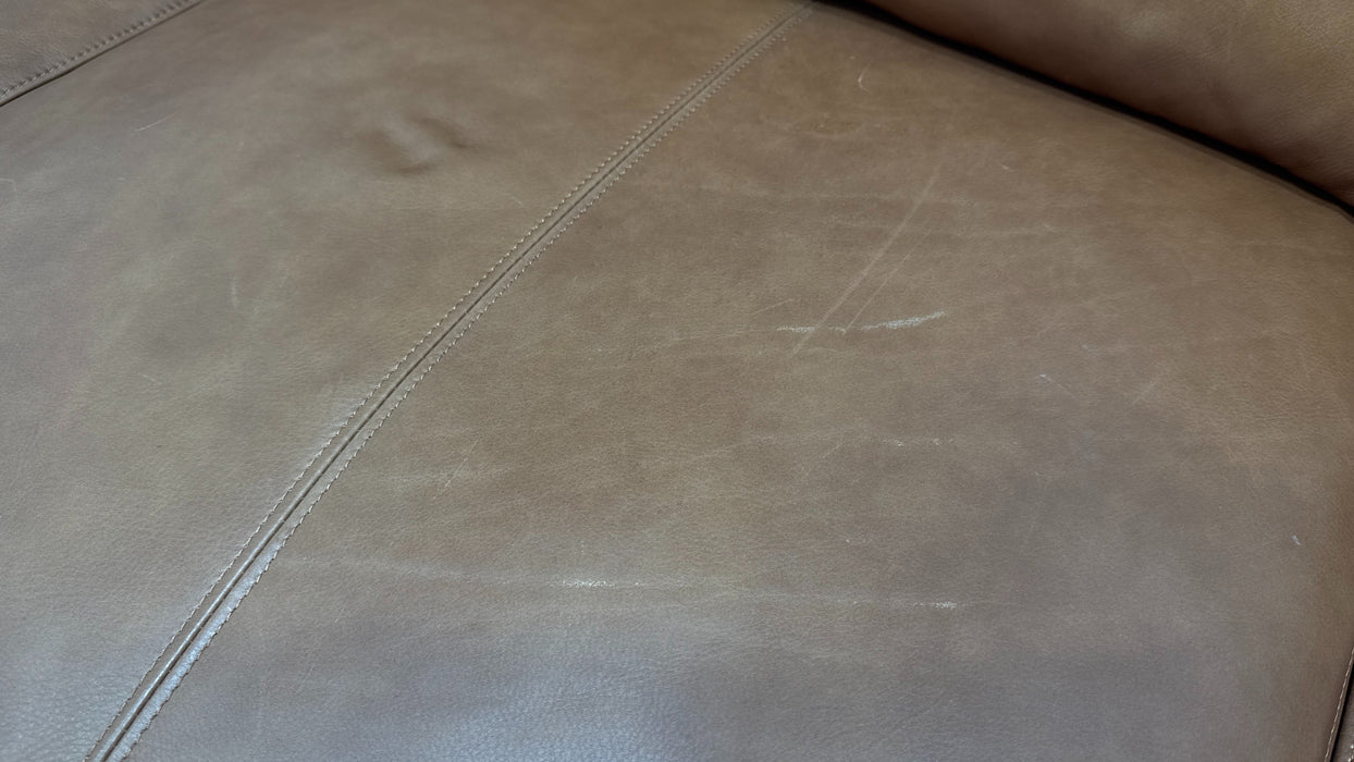 Sofology Adler Leather Asymmetric 4 Seater in Relaxed Soft Tan