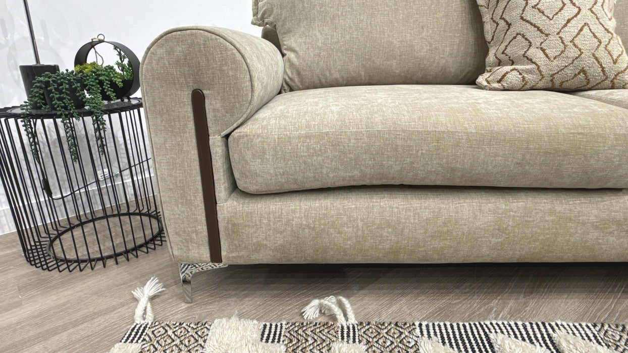 Sofology Porter Fabric 3 Seater in Ivory/Otis Mono Mix
