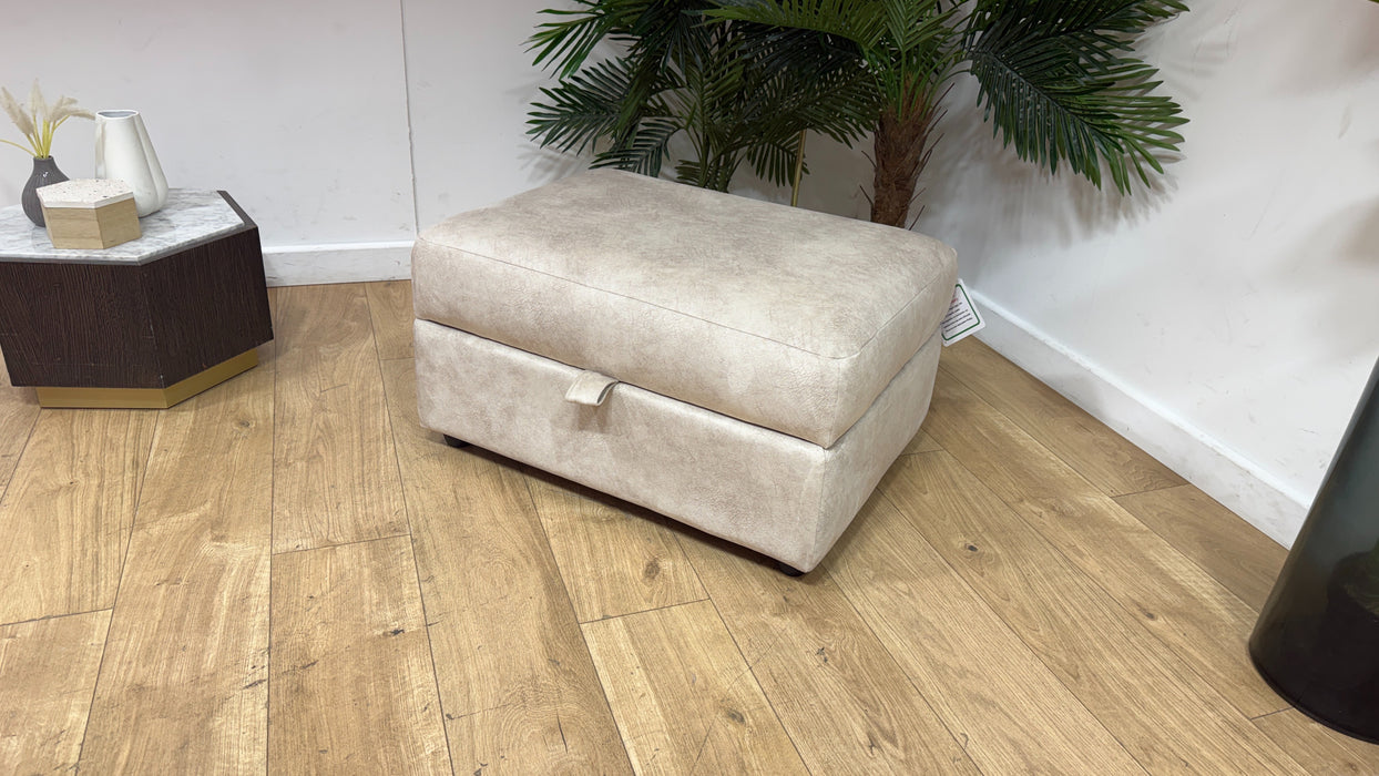 Sofology Savoy Fabric Large Storage Footstool in Lifestyle Dapple Marble