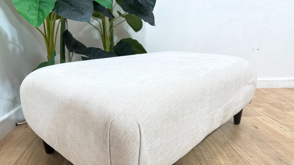 Sofology Mayfair Fabric Designer Footstool in Fabric Pearl