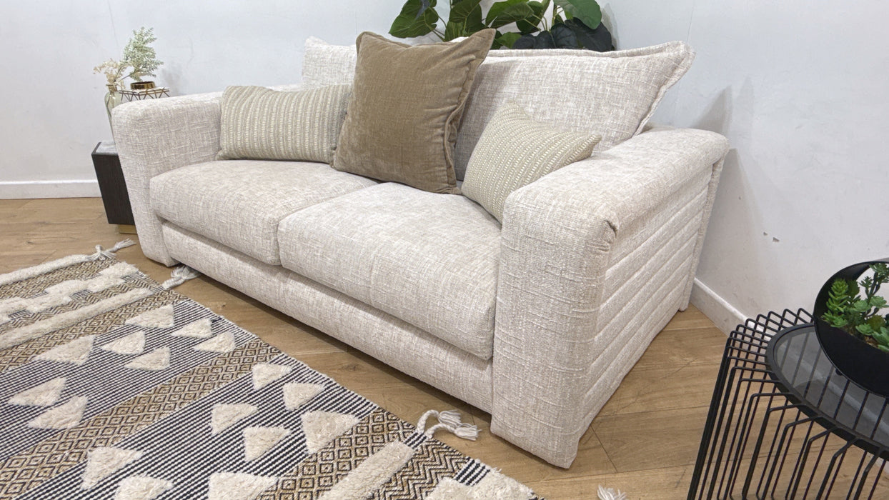 Sofology Cove Fabric 2 Seater in Artisan Chenille Ecru Mix