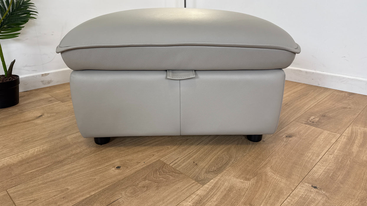 Moreland -Storage Leather Footstool