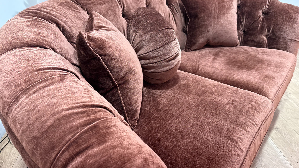 Sofology The Gatsby Fabric 2 Seater in Luxury Chenille Rust