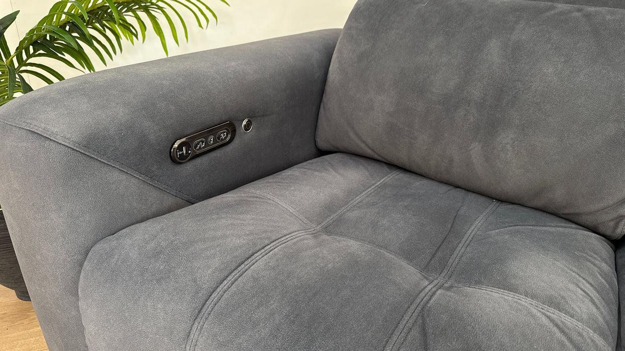 Sofology Marvella Fabric Recliner 3 Seater in Charcoal