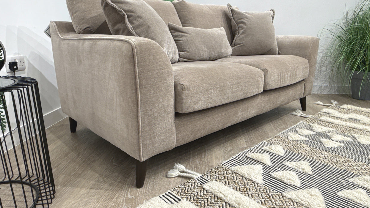 Sofology Mayfair Fabric 2 Seater Foam Seats in Soft Chenille Wicker