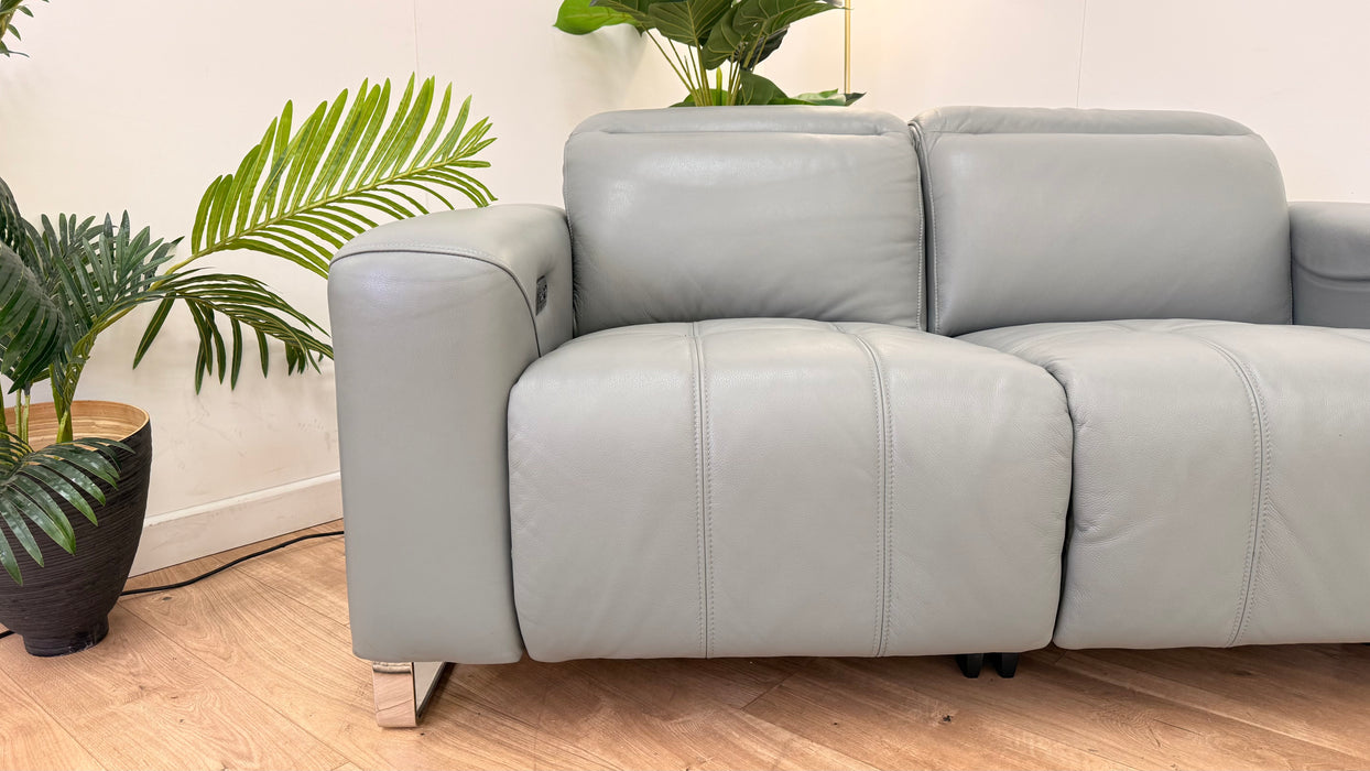 Sofology Marvella Leather Recliner 2 Seater in Granite Teal