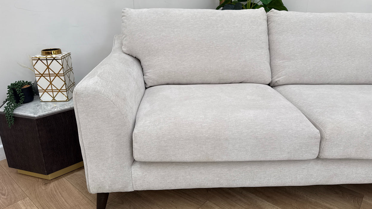 Sofology Mayfair Fabric 3 Seater in Linen Look Chenille Mist/Pearl Mix