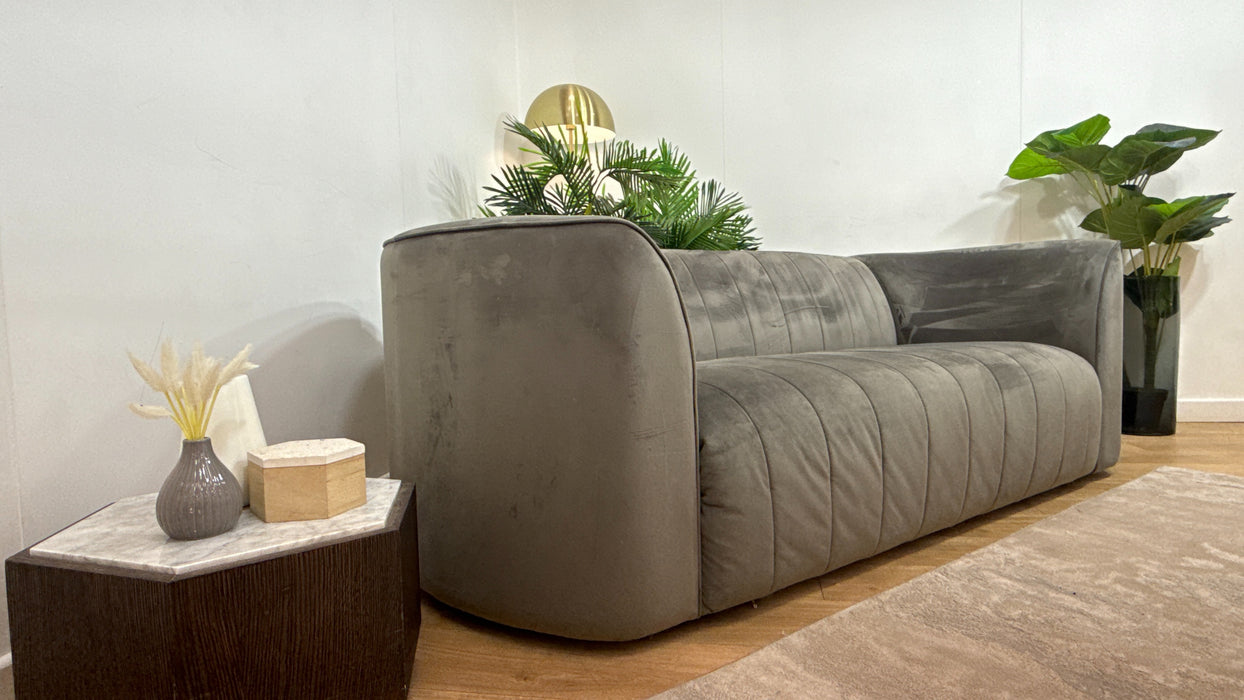 Sofology The Fitzrovia Fabric 3 Seater in  Matt Velvet Slate Mix Without Trim