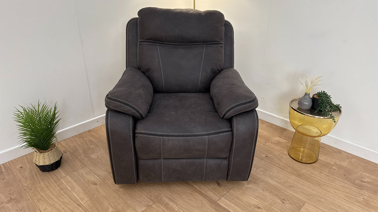 Vinson Fabric Power Recliner + Power Hdrst