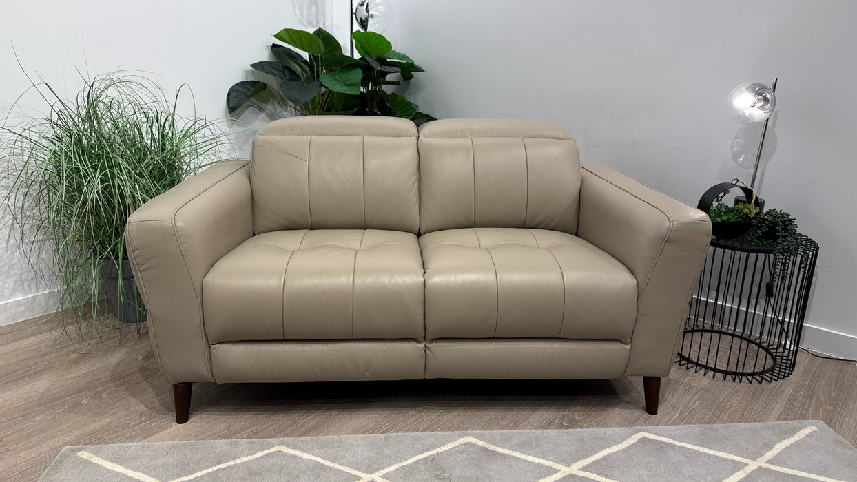Sofology Jax Leather 2 Seater in Trusty Embossed Stone