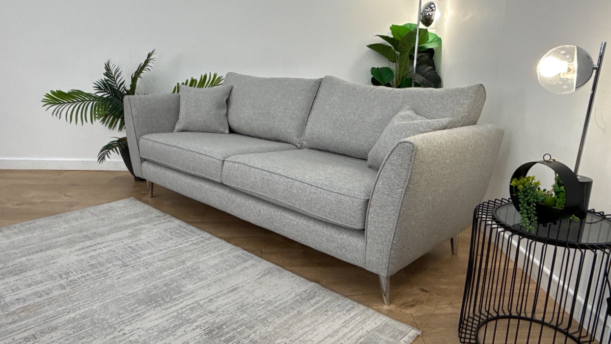 Sofology The Keswick 4 Seater Fabric Sofa in Bentley Silver