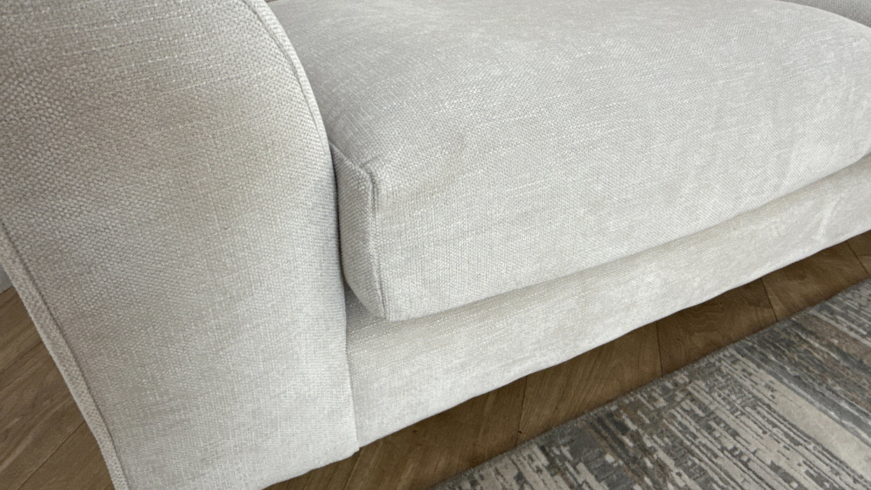 Sofology Mayfair Fabric 2 Seater Foam Seats in Linen Look Chenille Mist/Pearl Mix