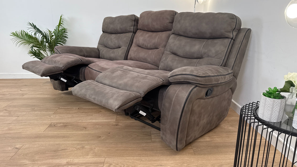 Vinson 3 Seater Fabric Manual Recliner