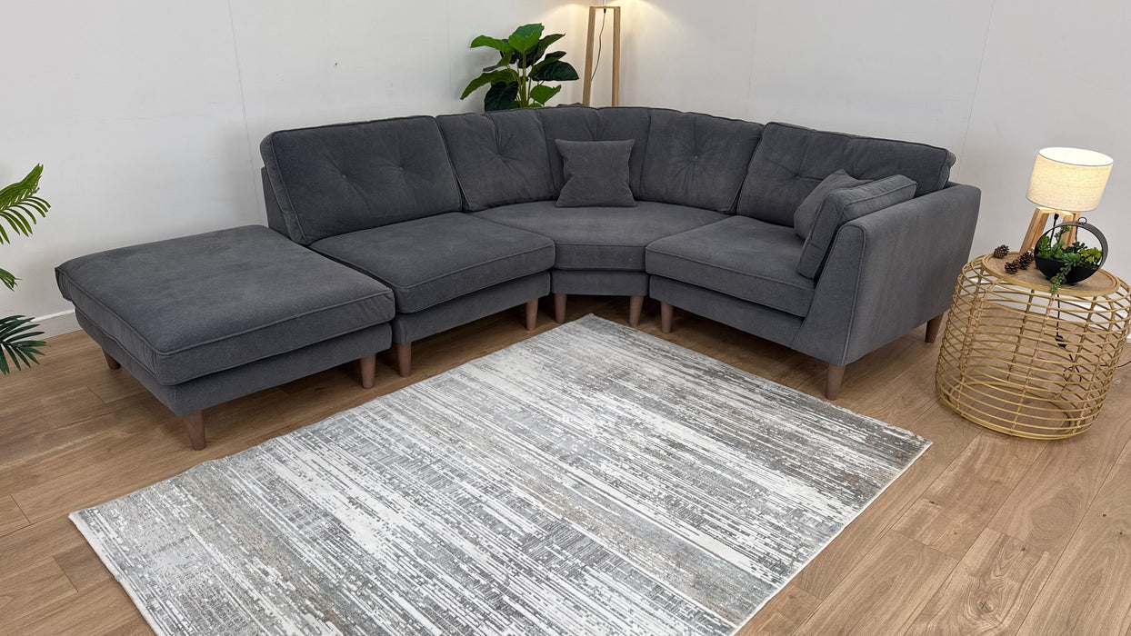 Cricket 1 Corner 1 Terminal Corner Sofa - Fabric - Nordic Grey