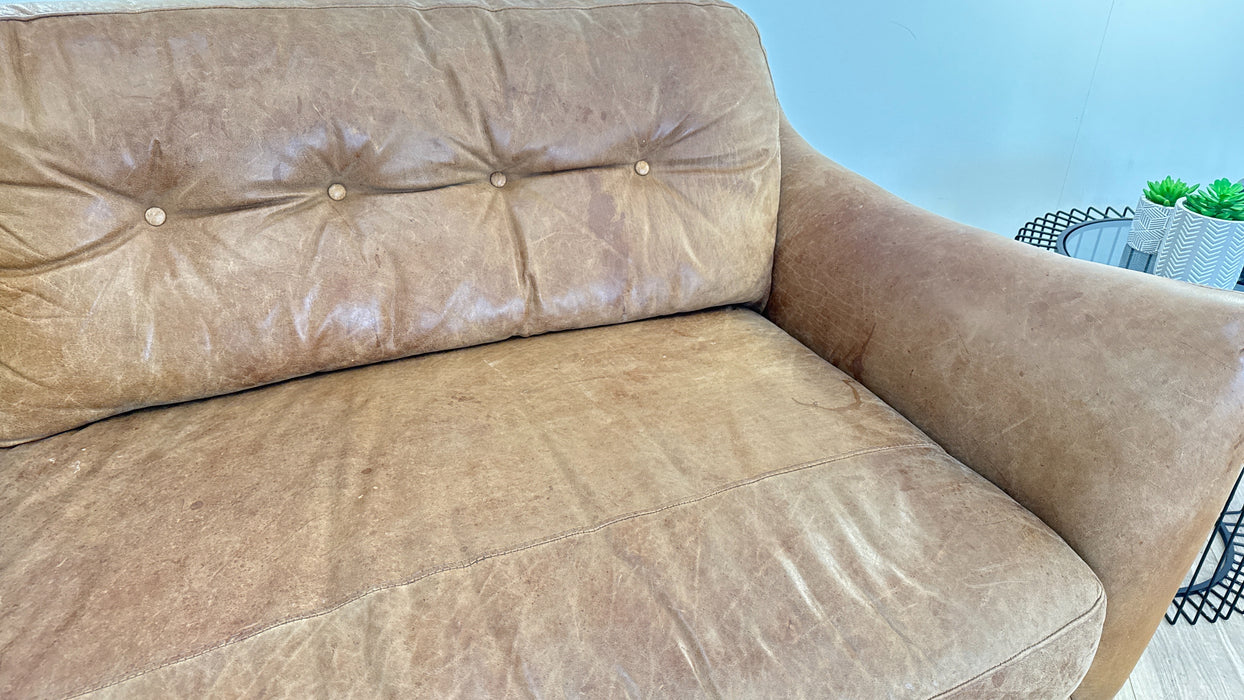 Cordelia 4 Seat - Leather Sofa - Texas Tan