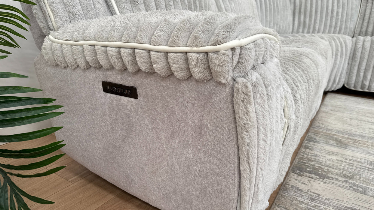 DFS Fuzzy Recliner 2 Corner 2 in Grey