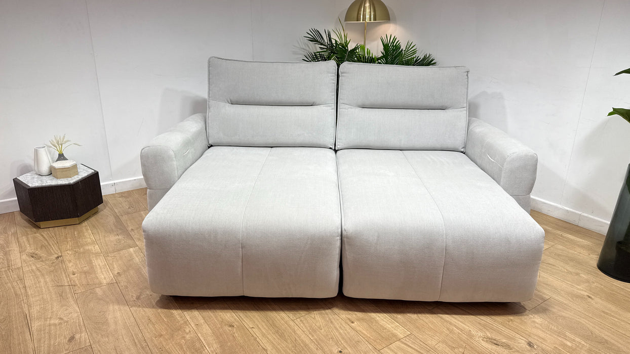 Sofology Sanctuary Fabric 3 Seater Double Power Chaise & Motion Back in Relaxed Chenille Stone