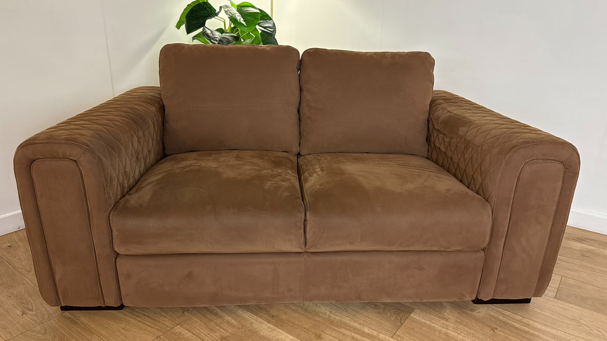 Sofology The Firenze Fabric 2 Seater in Lifestyle Nubuck Feel Pecan