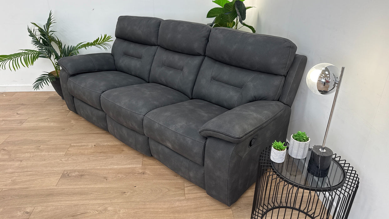 Waterford 3 Seater Fabric Manual Recliner