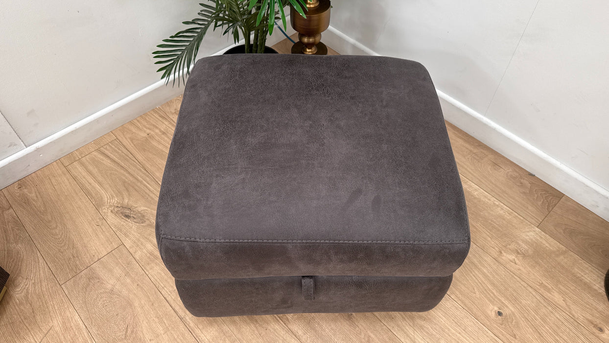 DFS The View Fabric Storage Footstool in Charcoal