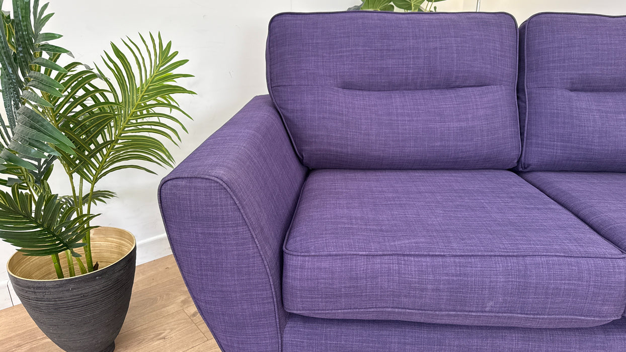 Hetty 2 Seater - Fabric Sofa - Linoso Purple