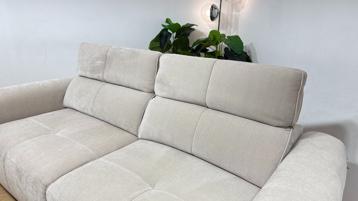 Sofology Riviera Fabric 3 Seater Motion Chaise in Relaxed Chenille Cotton