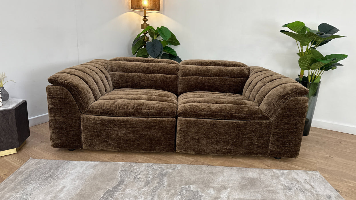 Sofology 2 Seater Power Recliner/Headrest in Carson Fabric