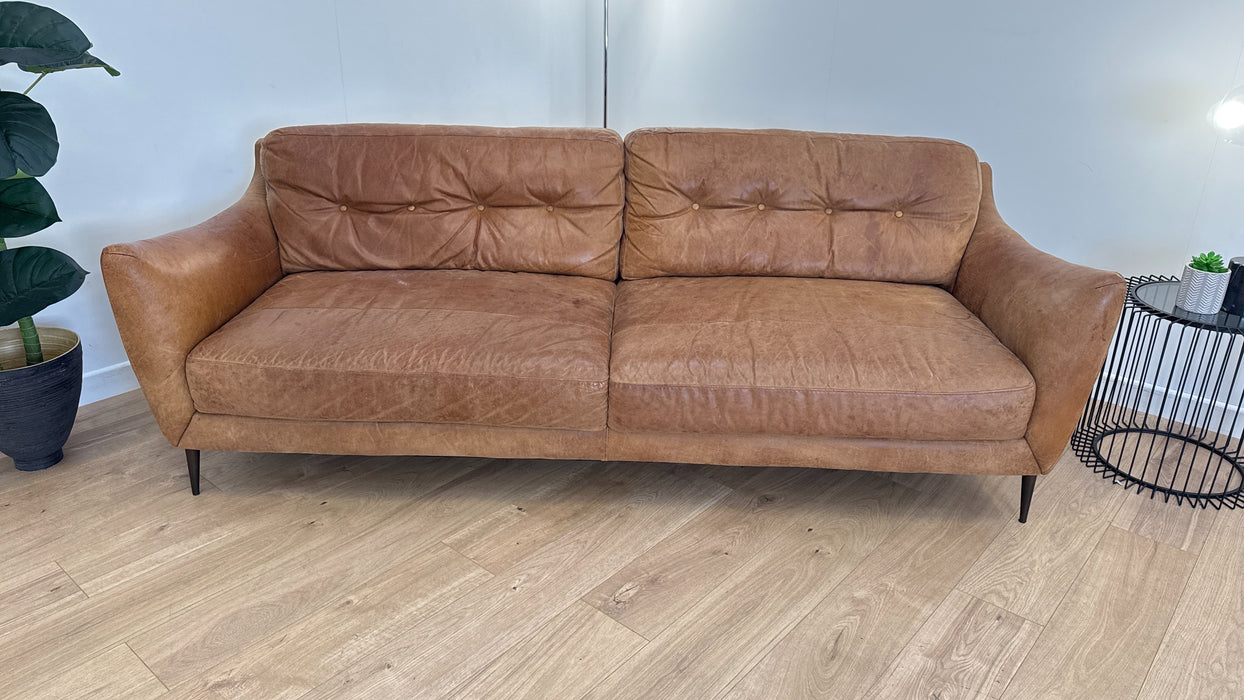 Cordelia 4 Seat - Leather Sofa - Texas Tan