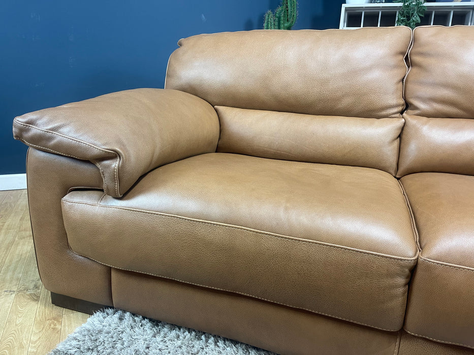 Santino Leather 2 Seater Sofa - Apollo Tan (WA2)