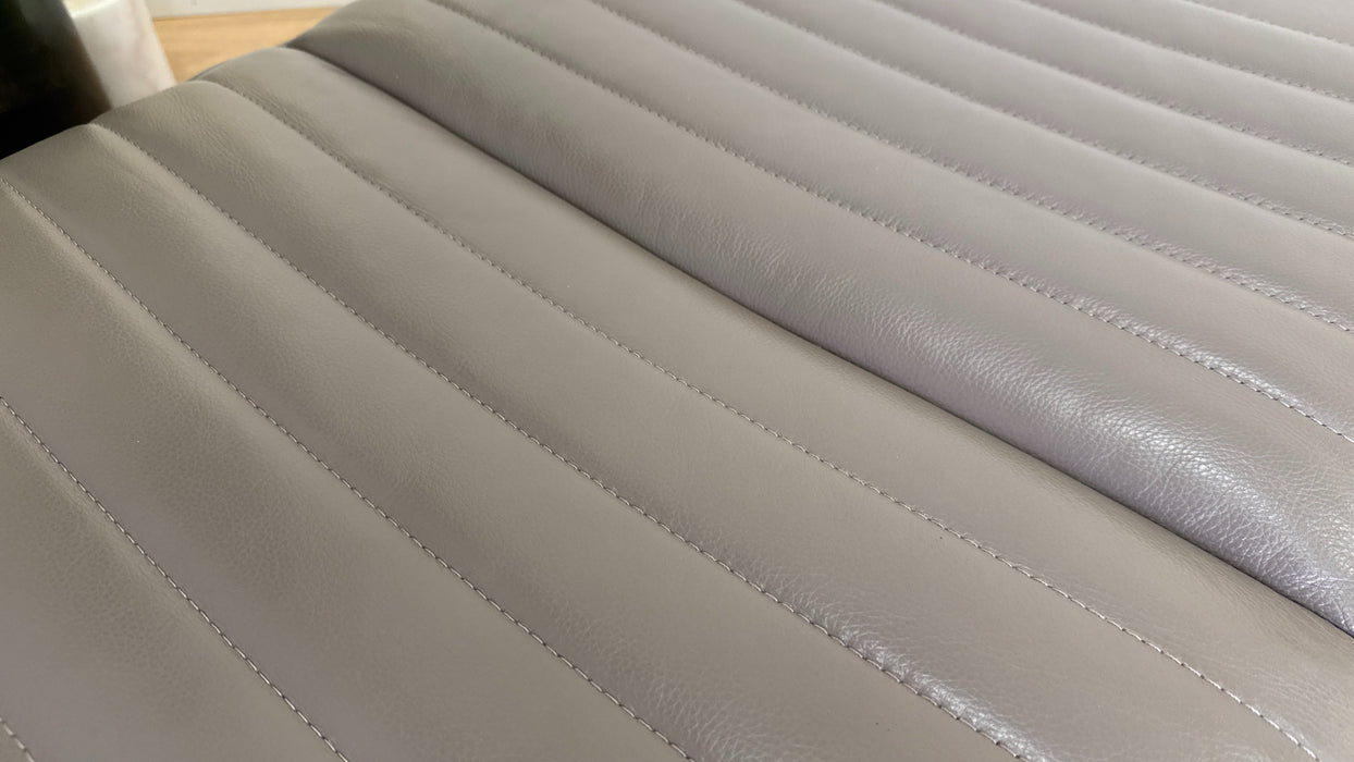 Sofology The Laurence Leather Dual Footstool in Le Mans Taupe