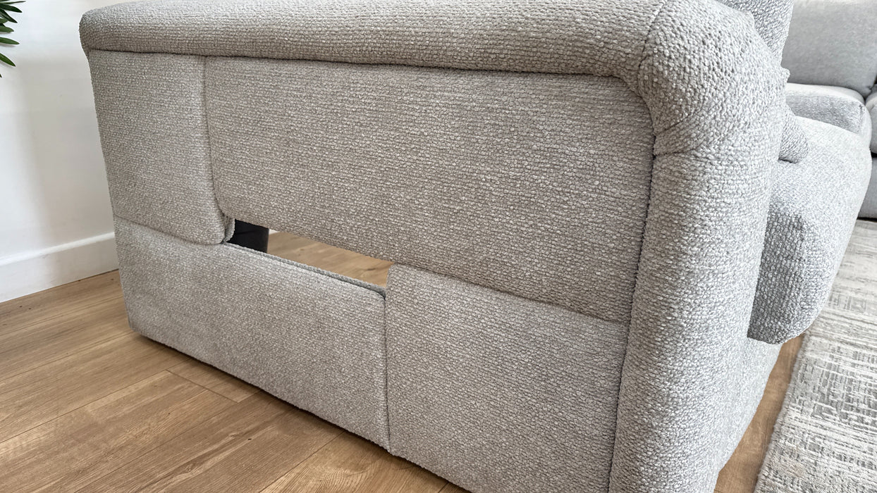 Sofology The Westwood 3 Corner 1 Fabric Sofa in Soft Boucle Silver Mix