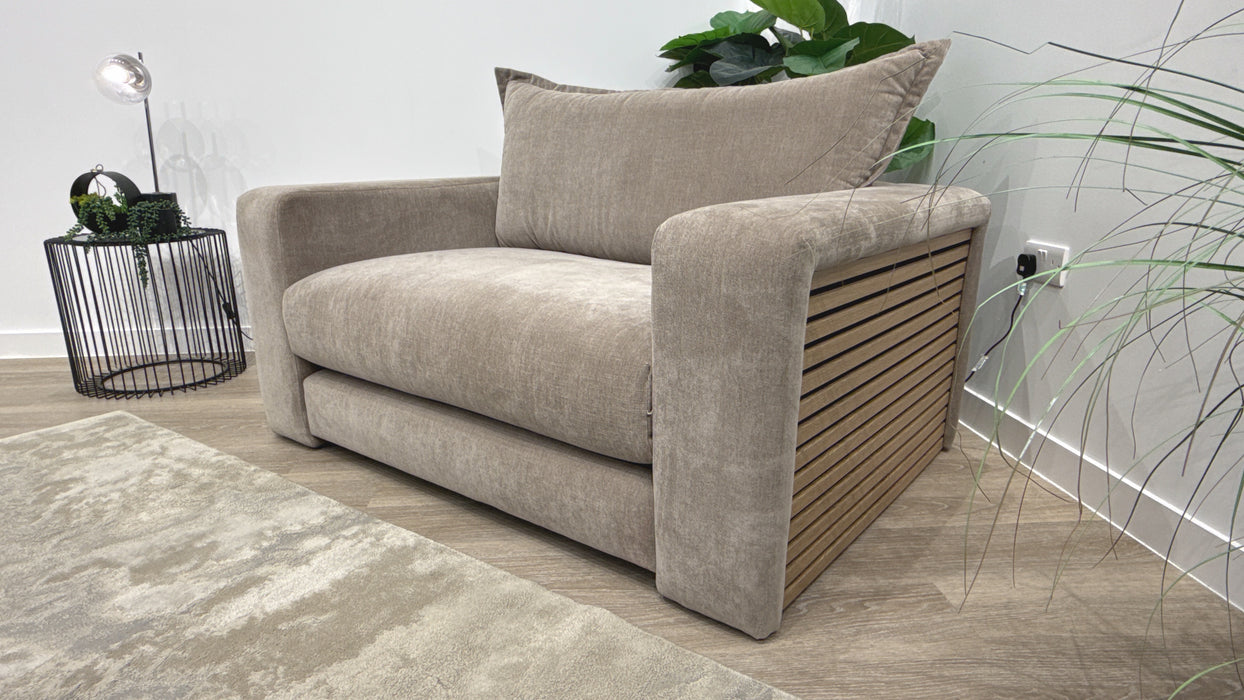 Sofology Cove Fabric Loveseat in Soft Chenille Wicker Mix