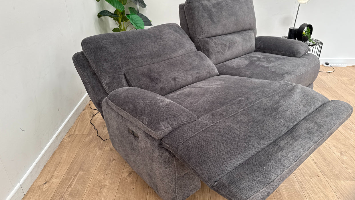 DFS Mallow Express Recliner  3 Seater in Charcoal