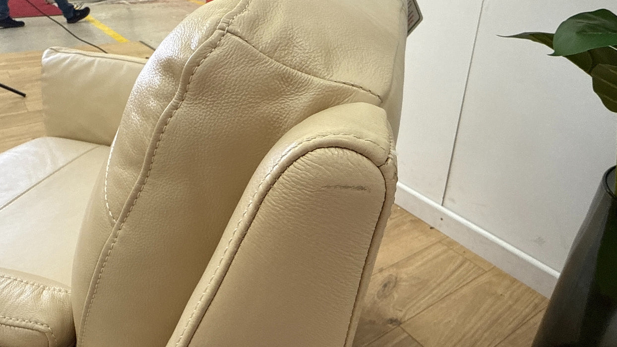Sofology Fellini Leather Chair Hampshire Cream