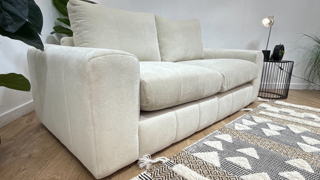 Sofology Soho Fabric 3 Seater No Trim in Micro Boucle Natural