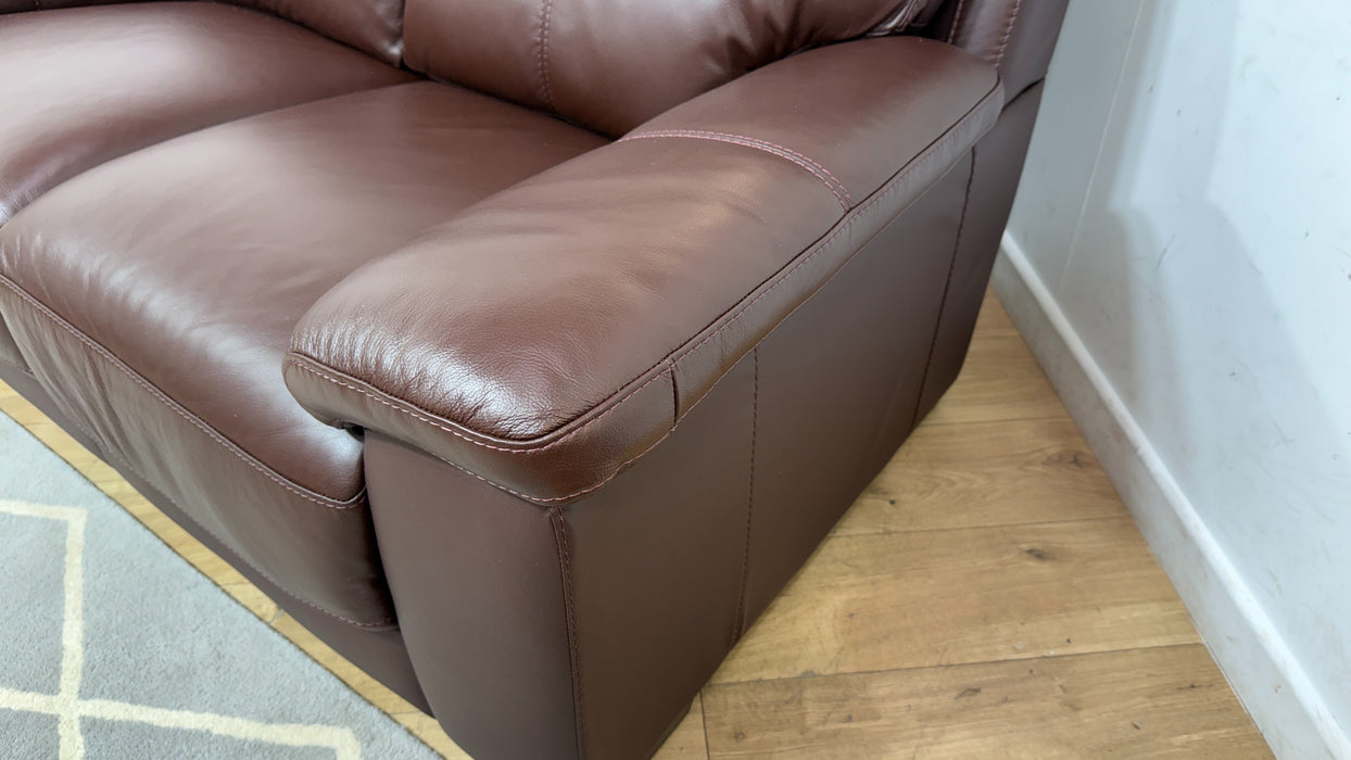 DFS Tristan 2 Seater Sofa in Leather Chestnut