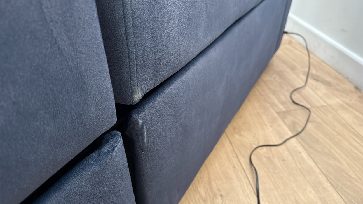 Sofology The Hugo 2.5 Seater Fabric Recliner Sofa in Lifestyle Flecked Navy