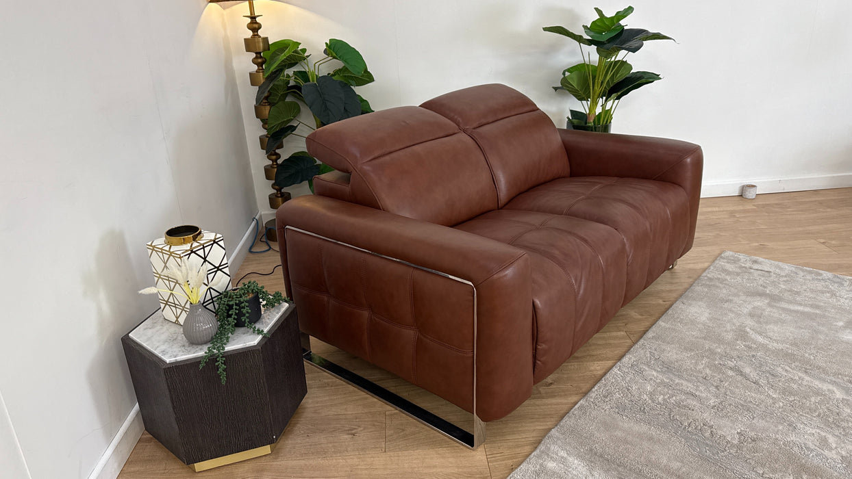Sofology Marvella Leather 2 Seater in Trusty Sheen Butterscotch