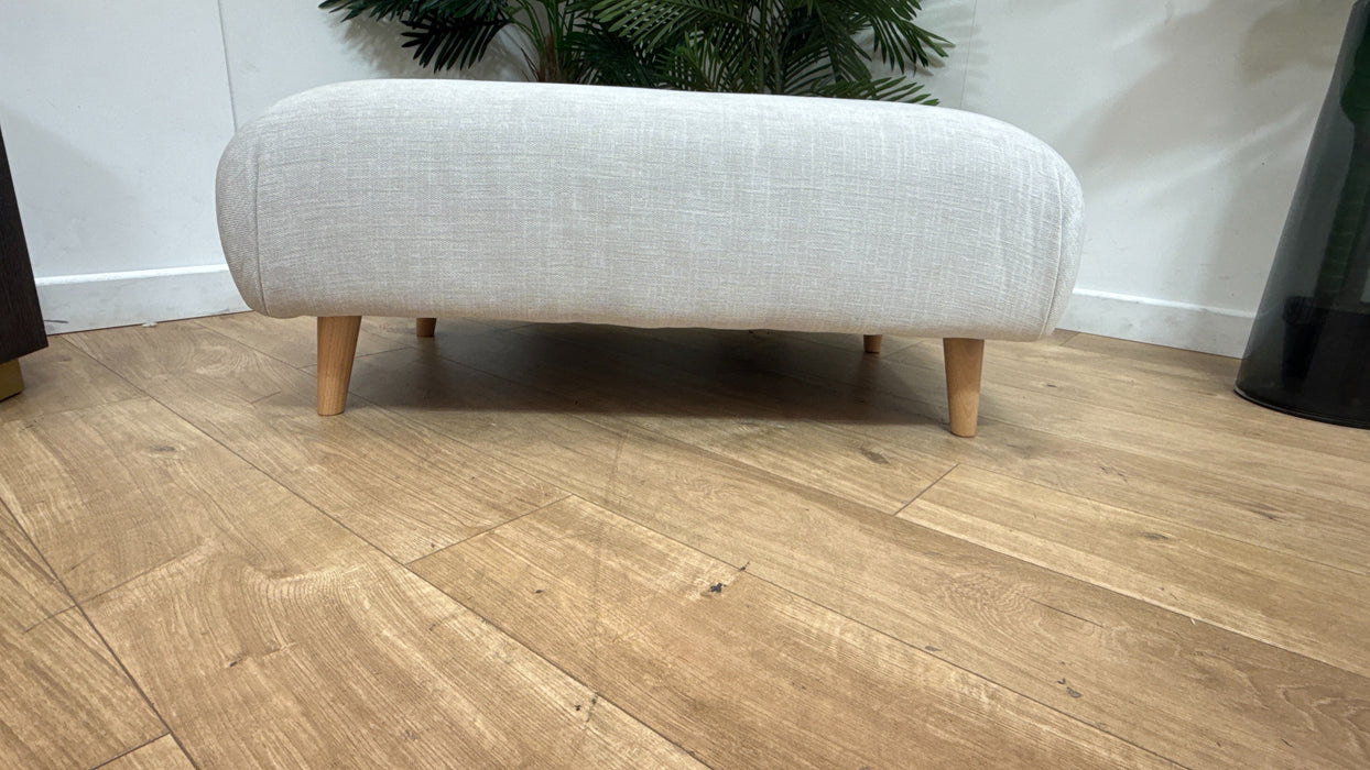 DFS The Carlisle Fabric Footstool in Plain Cream